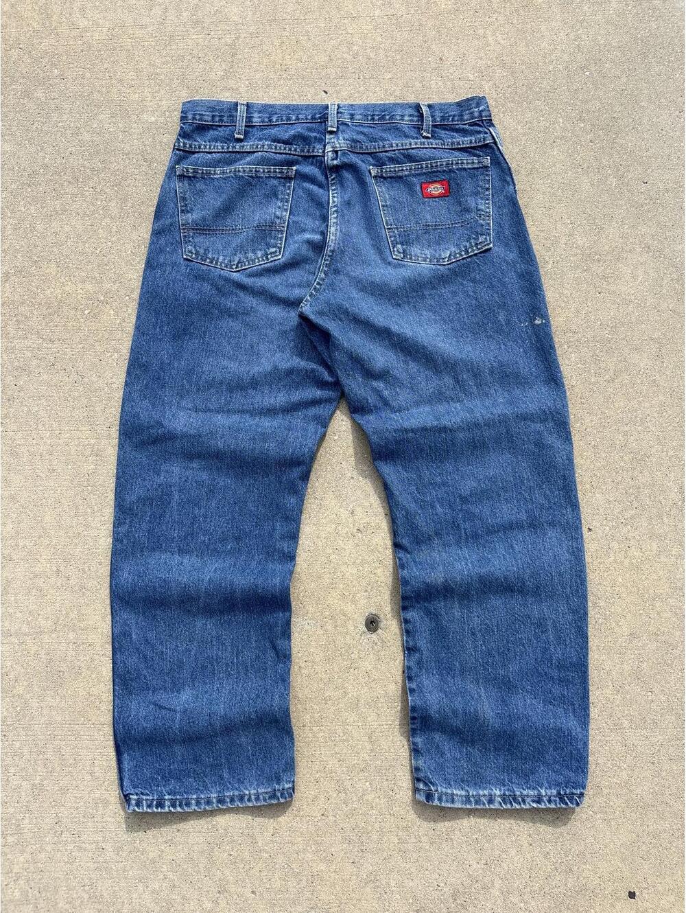 Vintage Dickies Dark Blue Denim Jeans 90's faded Relaxed